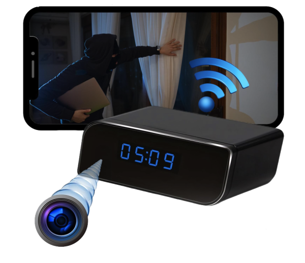 despertador cámara espía