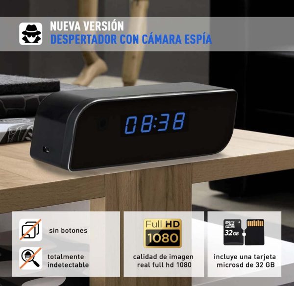 despertador cámara espía