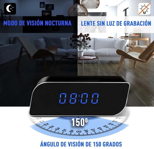 despertador cámara espía